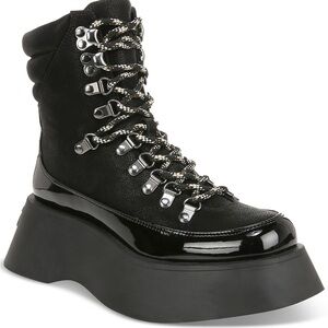 Circus by Sam Edelman Gayle Black Lace-Up Platform Boots